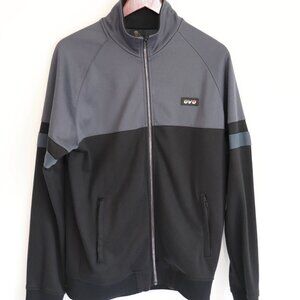 October's Very Own OVO Runner Logo Zip-Up Track Jacket Black/Gray Size Large